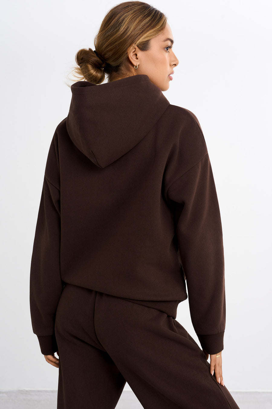 Essential Oversized Hoodie · Brown