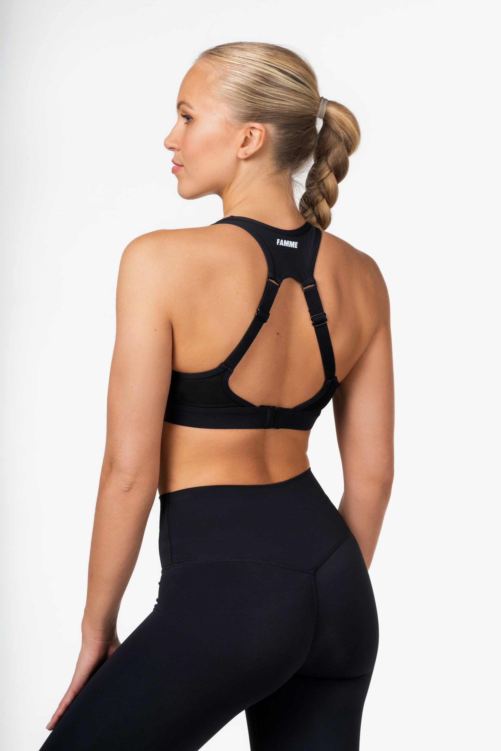 Black Essential Sports Bra - for dame - Famme - Sports Bra