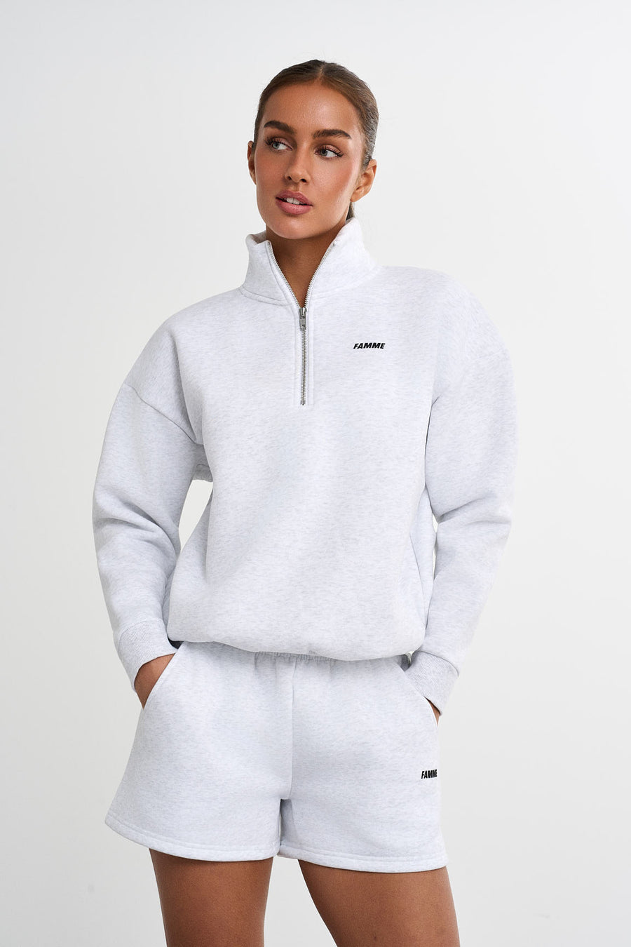 Half Zip Sweater · Grey
