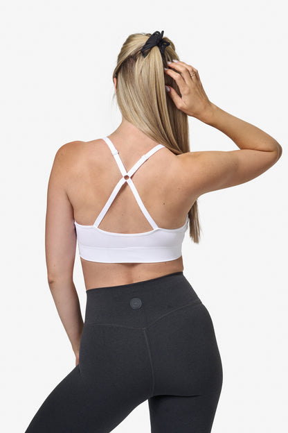 White Seamless Sports Bra